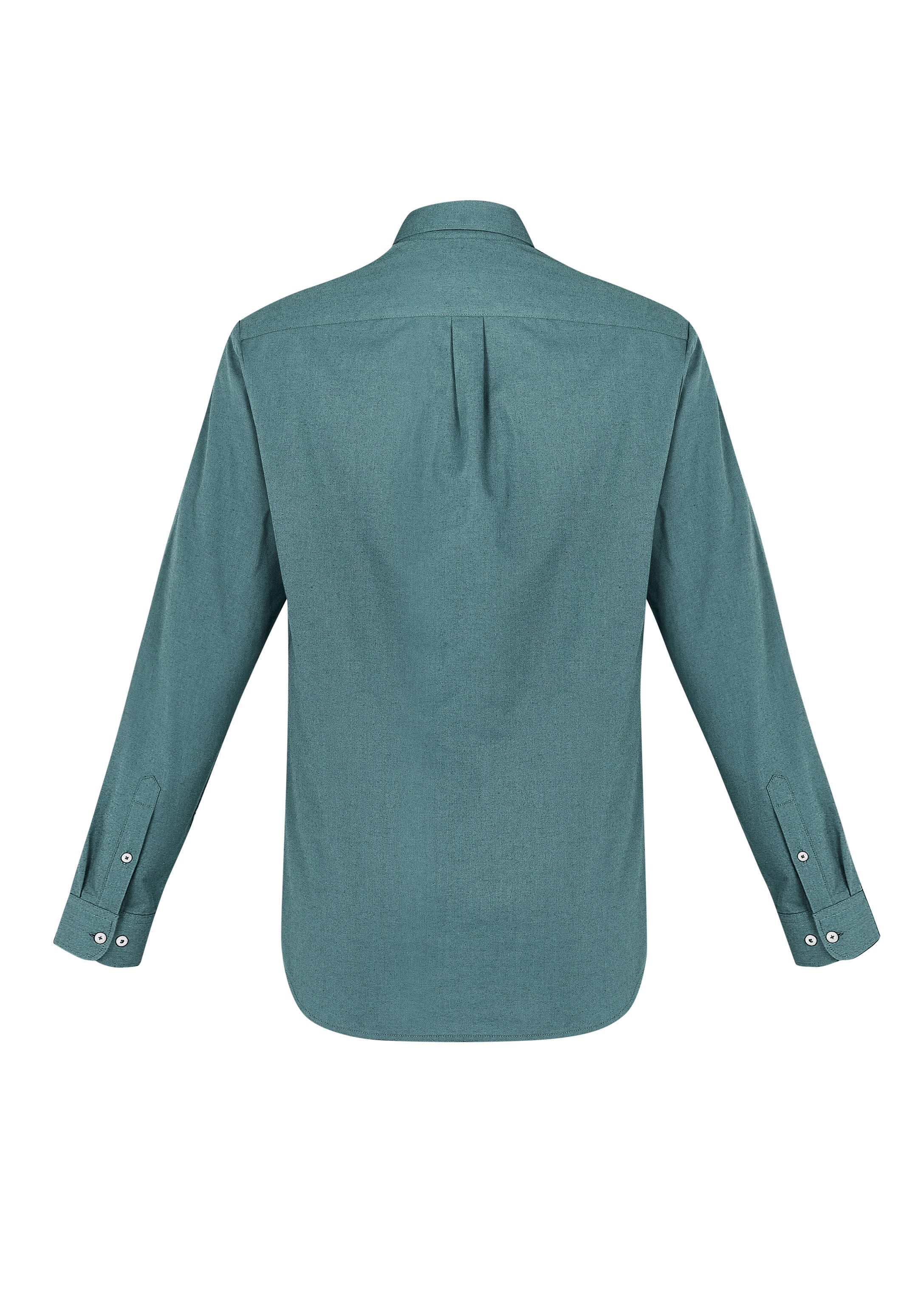 Biz Collection S127ML Memphis Mens Long Sleeve Shirt in Jasper Green - back view
