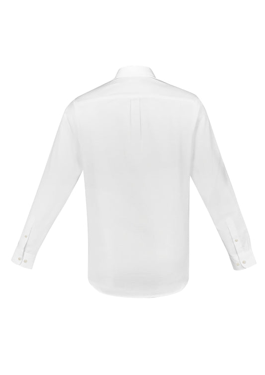 Biz Collection S127ML Memphis Mens Long Sleeve Shirt in White - back view