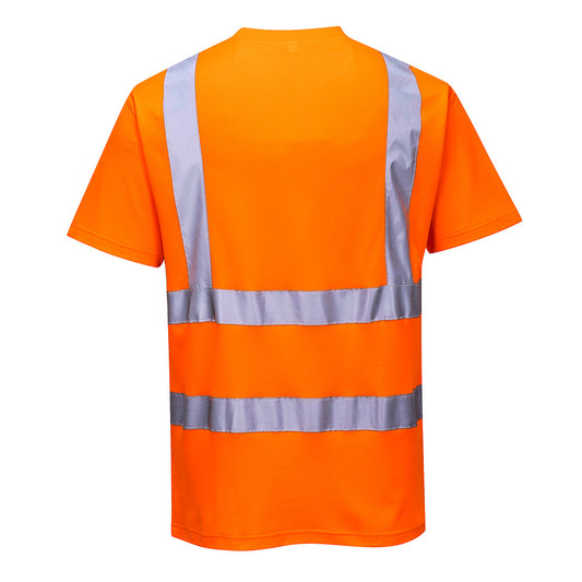 Portwest S170 Cotton Comfort T-Shirt S/S in Orange - back view