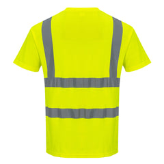 Portwest S170 Cotton Comfort T-Shirt S/S in Yellow - back view