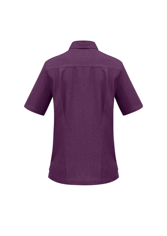 Biz Collection S265LS Oasis Womens Overblouse in Grape - back view