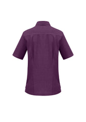 Biz Collection S265LS Oasis Womens Overblouse in Grape - back view