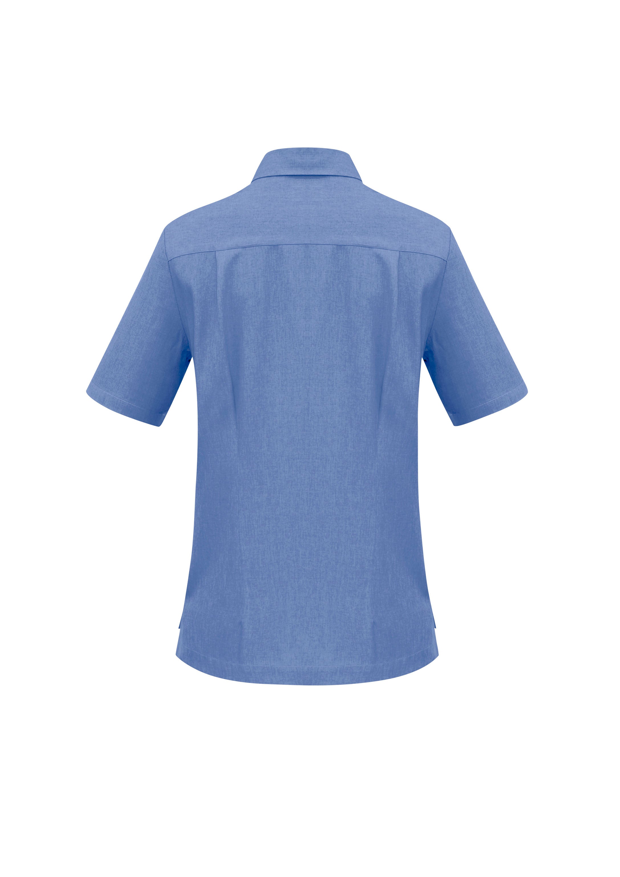 Biz Collection S265LS Oasis Womens Overblouse in Mid Blue - back view