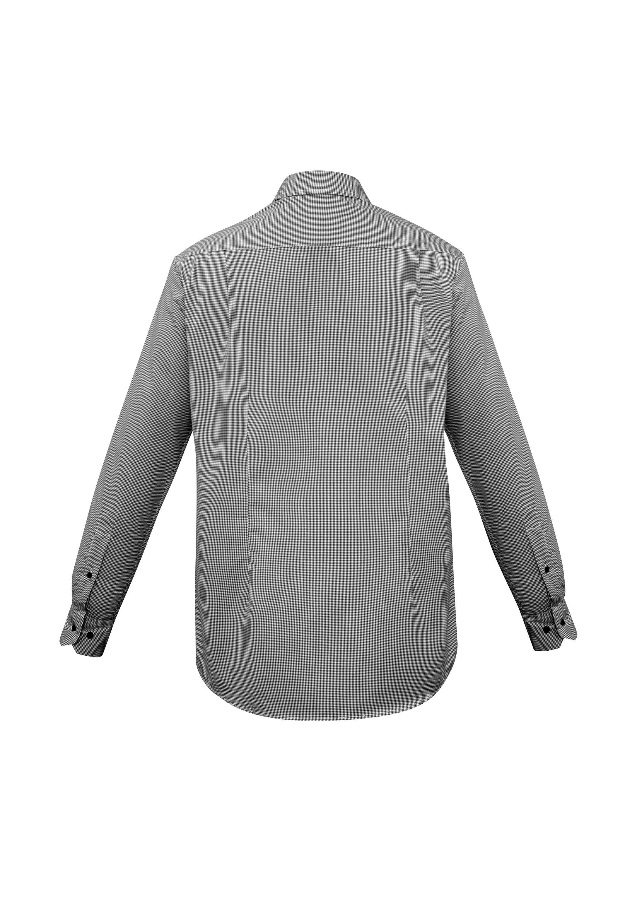 Biz Collection S267ML Edge Mens Long Sleeve Shirt in Black - back view