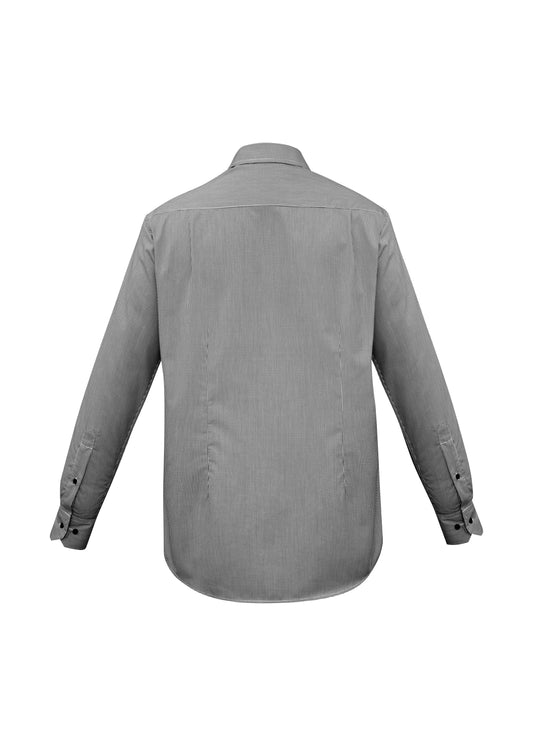 Biz Collection S267ML Edge Mens Long Sleeve Shirt in Black - back view