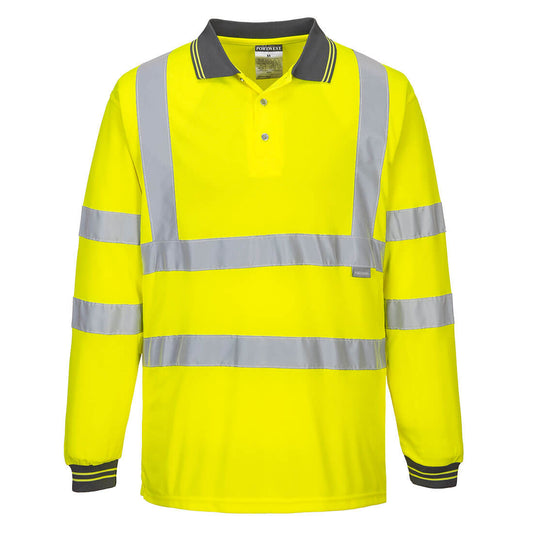 Hi-Vis Polo Shirt L/S - S277 - Portwest-1