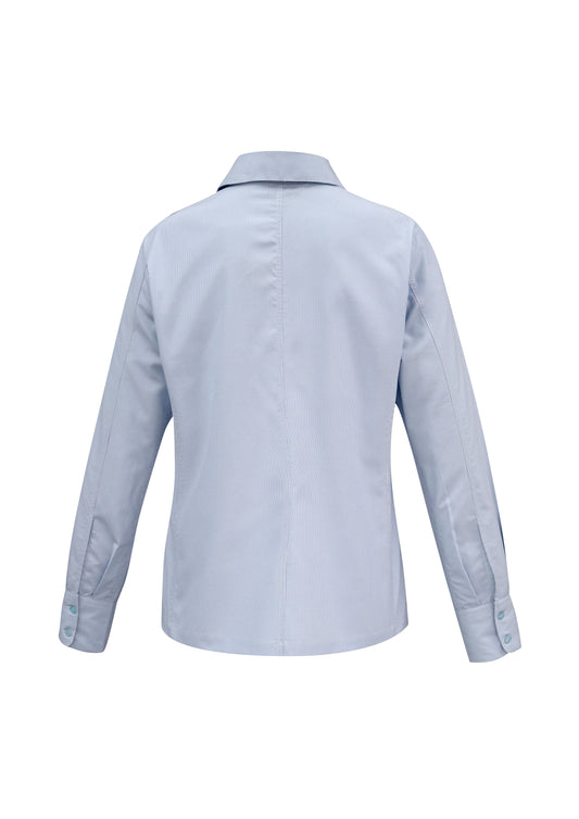 Biz Collection S29520 Ambassador Womens Long Sleeve Shirt in Blue - back view