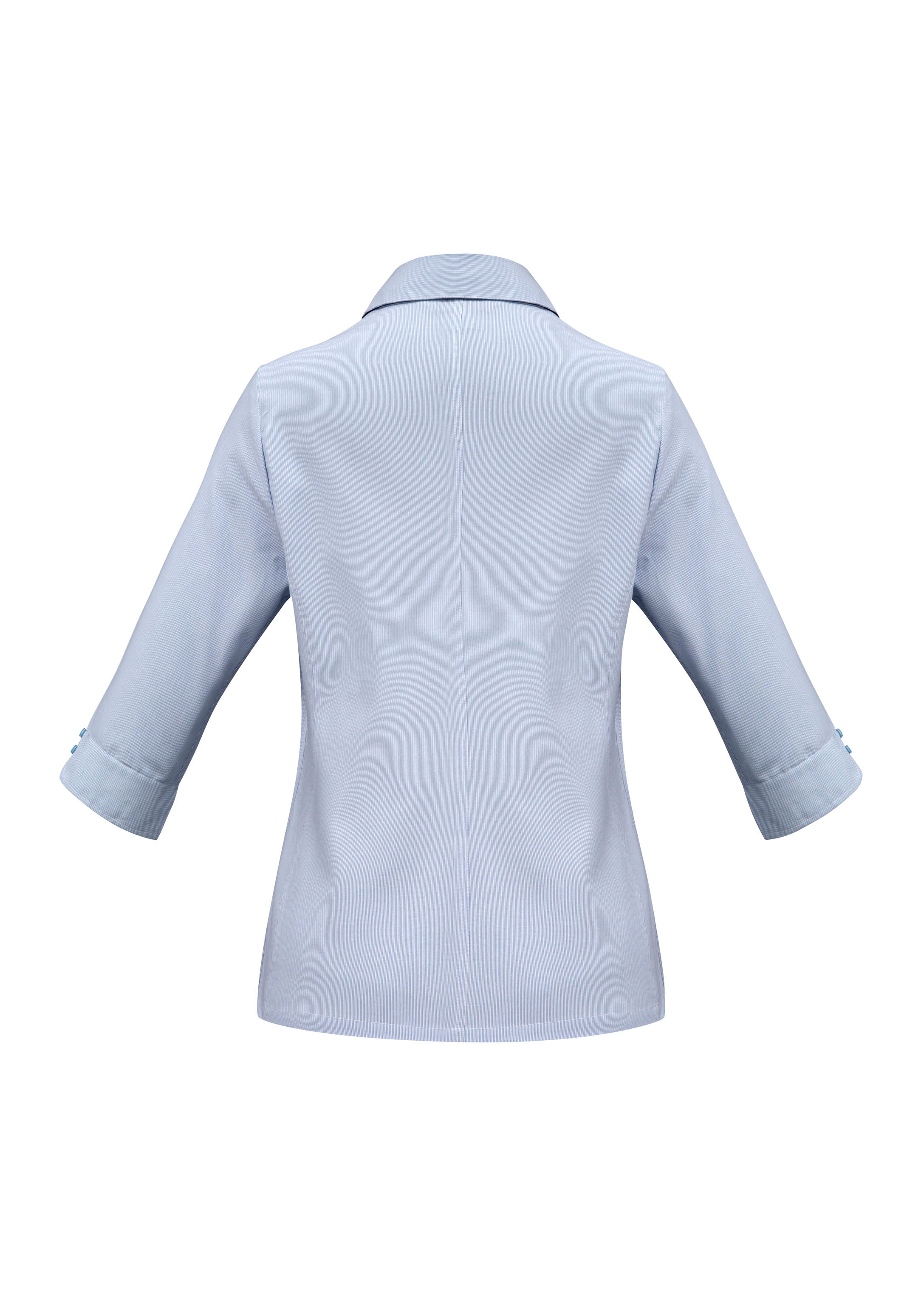 Biz Collection S29521 Ambassador Womens 3/4 Sleeve Shirt in Blue - back view