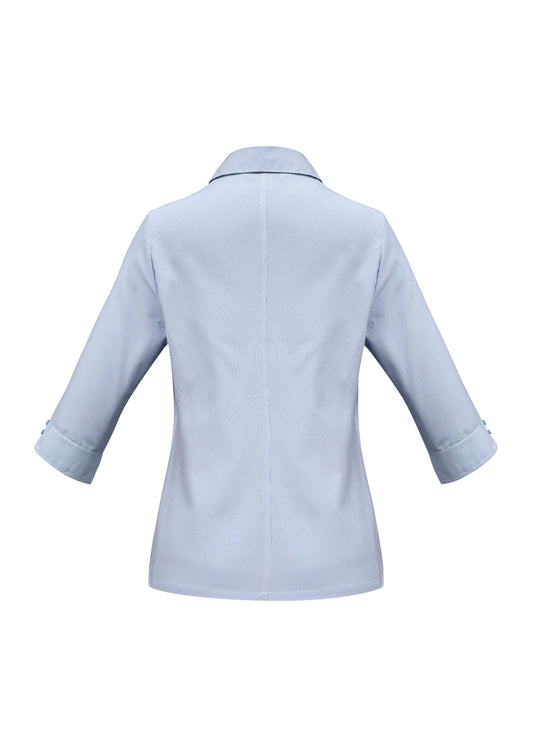 Biz Collection S29521 Ambassador Womens 3/4 Sleeve Shirt in Blue - back view