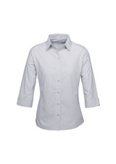 Biz Collection S29521 Ambassador Womens 3/4 Sleeve Shirt in Silver Grey