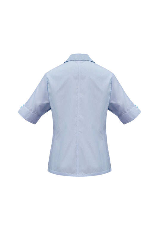 Biz Collection S29522 Ambassador Womens Short Sleeve in Blue - back view