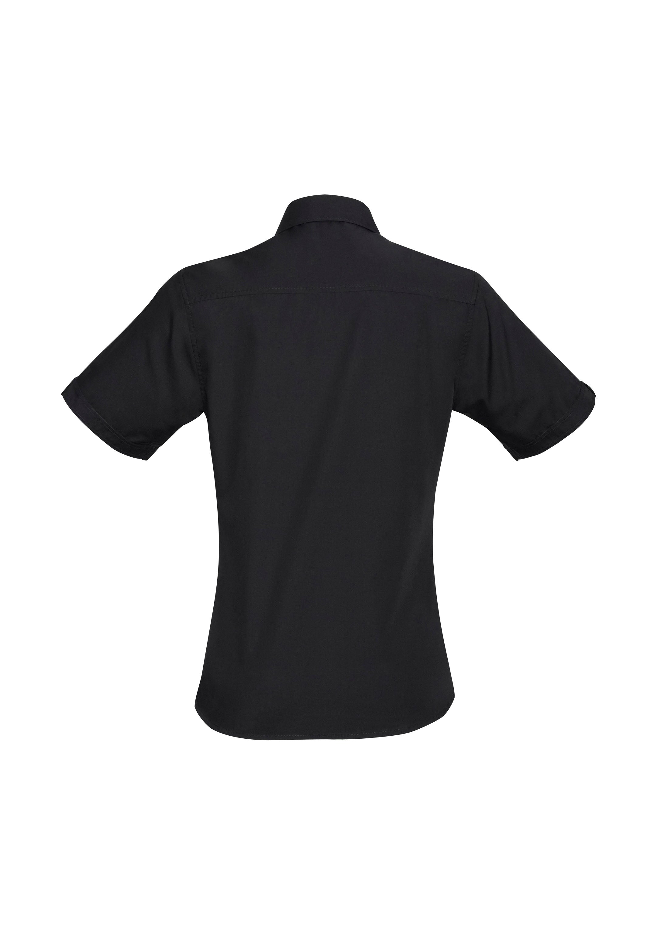 Biz Collection S306LS Bondi Womens Short Sleeve Shirt in Black - back view