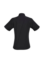 Biz Collection S306LS Bondi Womens Short Sleeve Shirt in Black - back view