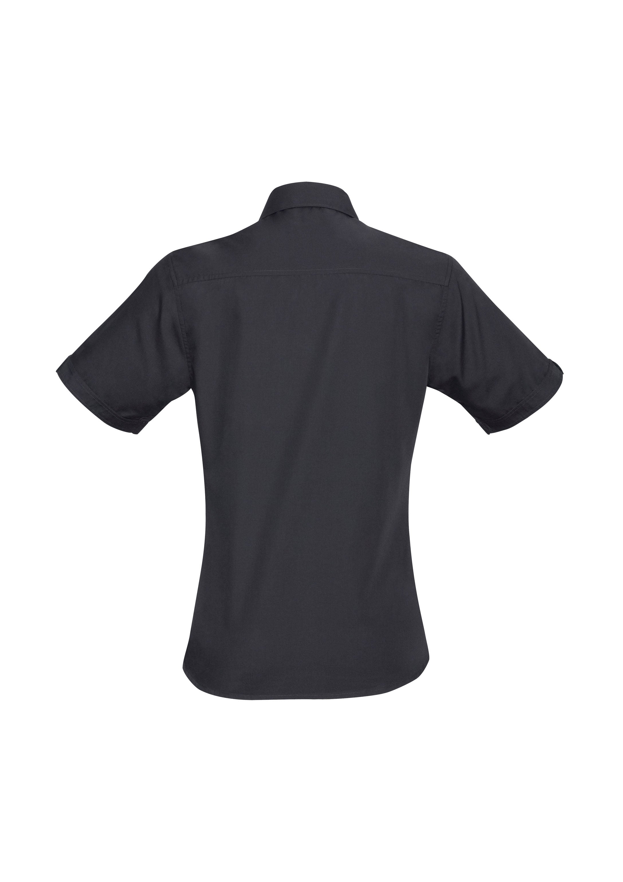 Biz Collection S306LS Bondi Womens Short Sleeve Shirt in Charcoal - back view