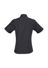 Biz Collection S306LS Bondi Womens Short Sleeve Shirt in Charcoal - back view