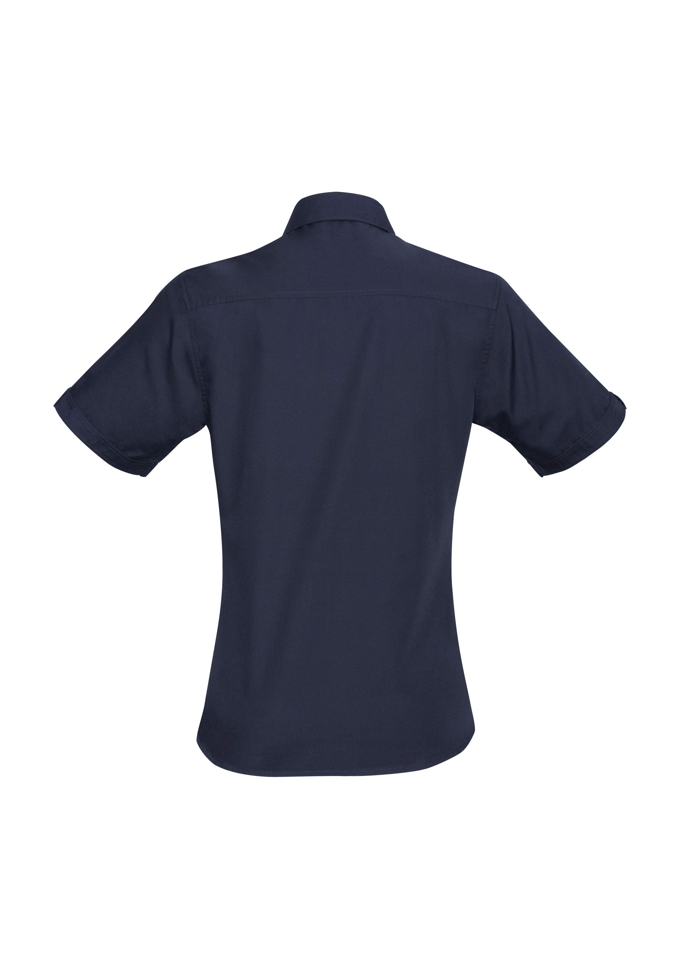 Biz Collection S306LS Bondi Womens Short Sleeve Shirt in Navy - back view
