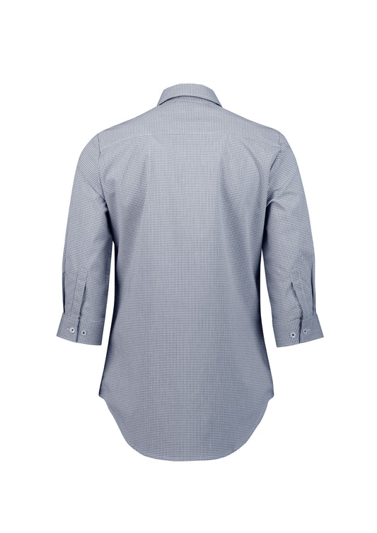 Biz Collection S338LT Bristol Womens 3/4 Sleeve Shirt in White/Navy - back view
