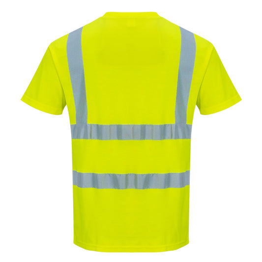 Portwest S478 Hi-Vis T-Shirt S/S in Yellow - back view
