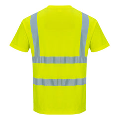 Portwest S478 Hi-Vis T-Shirt S/S in Yellow - back view