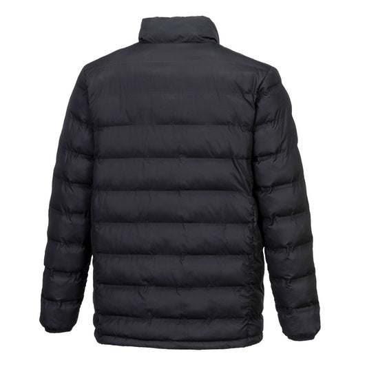 Portwest S547 Ultrasonic Heated Tunnel Jacket in Black - back view