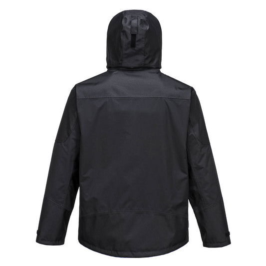 Portwest S553 Radial 3-in-1 Jacket in Black - back view