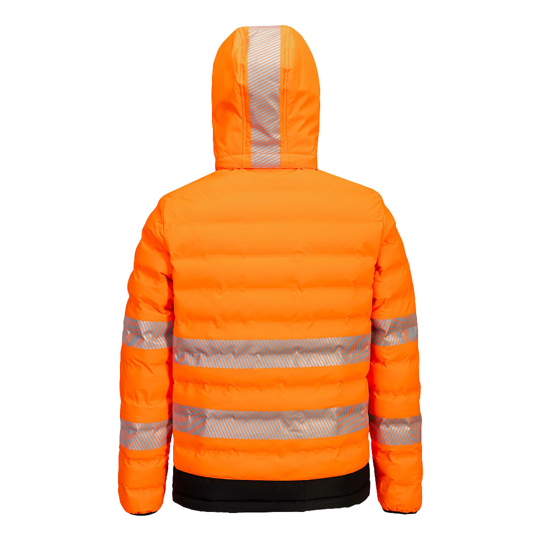 Hi-Vis Ultrasonic Heated Tunnel Jacket - S559 - Portwest - Orange/Black (rear)