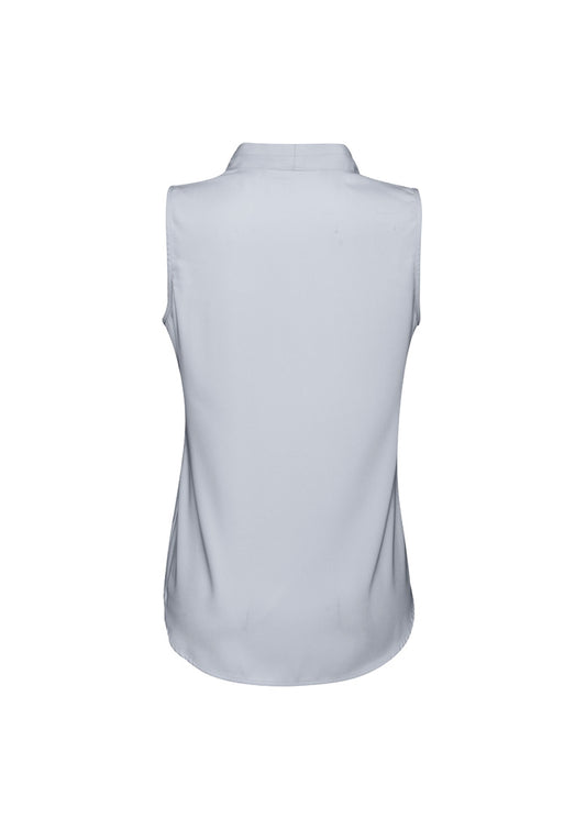Biz Collection S627LN Madison Womens Sleeveless Top in Silver Mist - back view