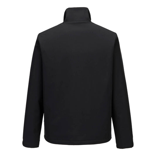 Portwest S647 Heated Softshell Jacket (3L) in Black - back view