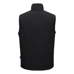 Portwest S649 Heated Softshell Gilet in Black - back view