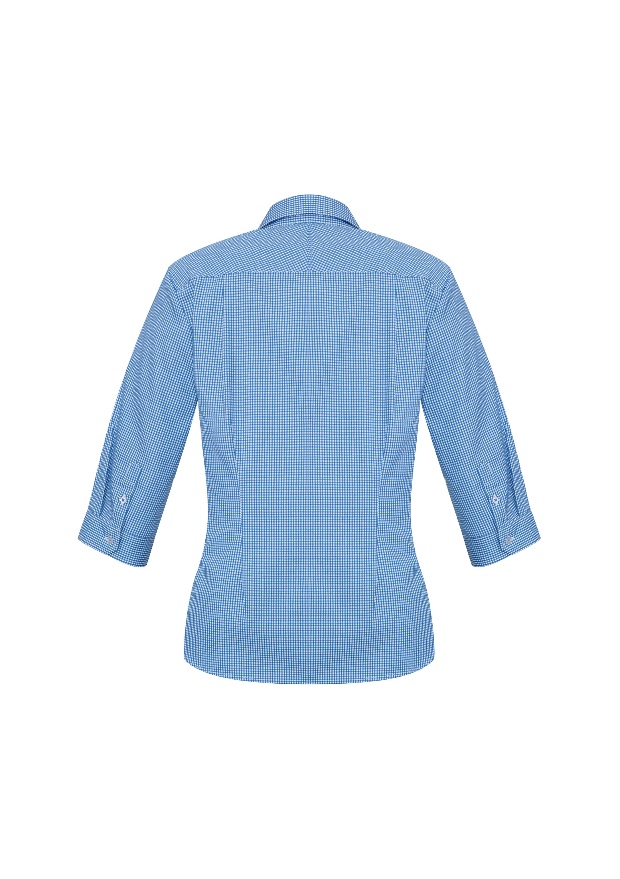 Biz Collection S716LT Ellison Womens 3/4 Sleeve Shirt in French Blue - back view