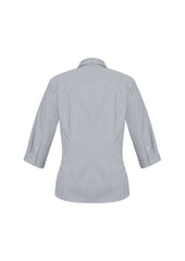 Biz Collection S716LT Ellison Womens 3/4 Sleeve Shirt in Silver - back view