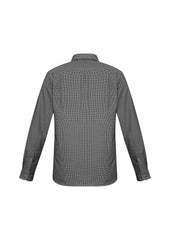 Biz Collection S716ML Ellison Mens Long Sleeve Shirt in Black - back view