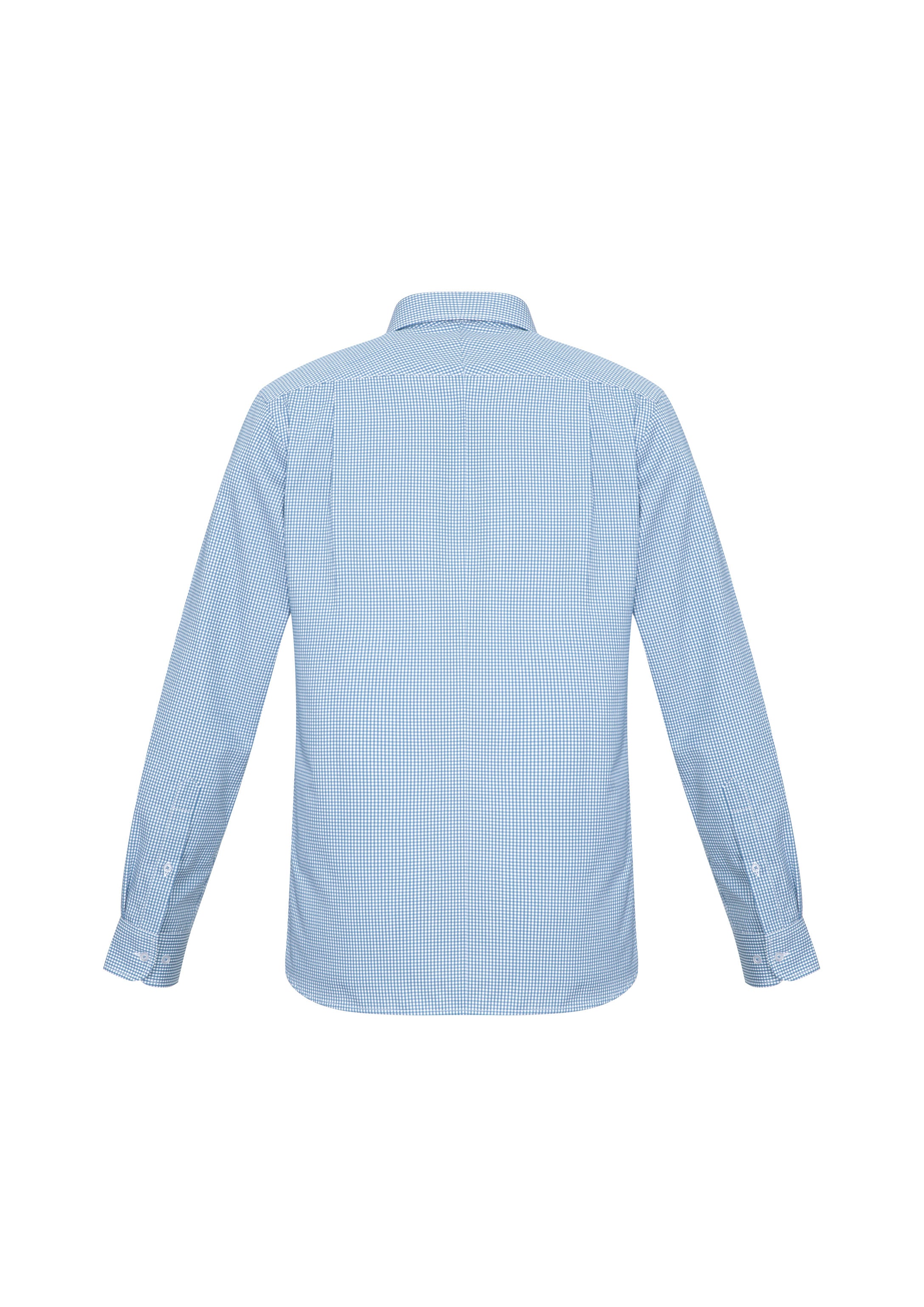 Biz Collection S716ML Ellison Mens Long Sleeve Shirt in Blue - back view