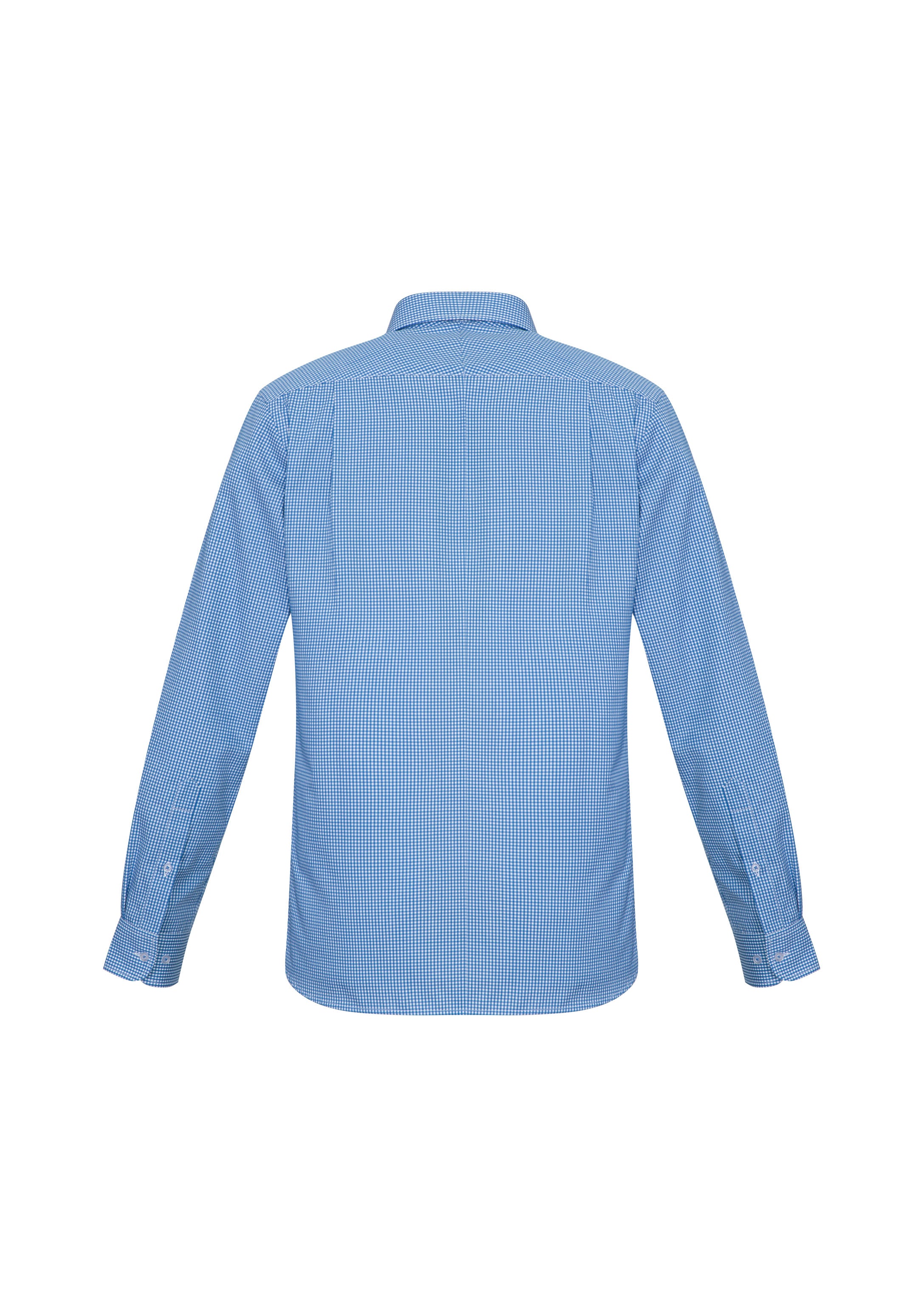 Biz Collection S716ML Ellison Mens Long Sleeve Shirt in French Blue - back view