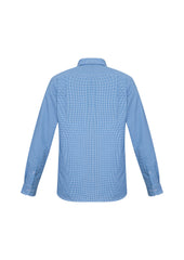 Biz Collection S716ML Ellison Mens Long Sleeve Shirt in French Blue - back view