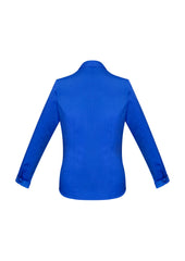 Biz Collection S770LL Monaco Womens Long Sleeve Shirt in Electric Blue - back view