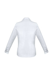 Biz Collection S770LL Monaco Womens Long Sleeve Shirt in White - back view