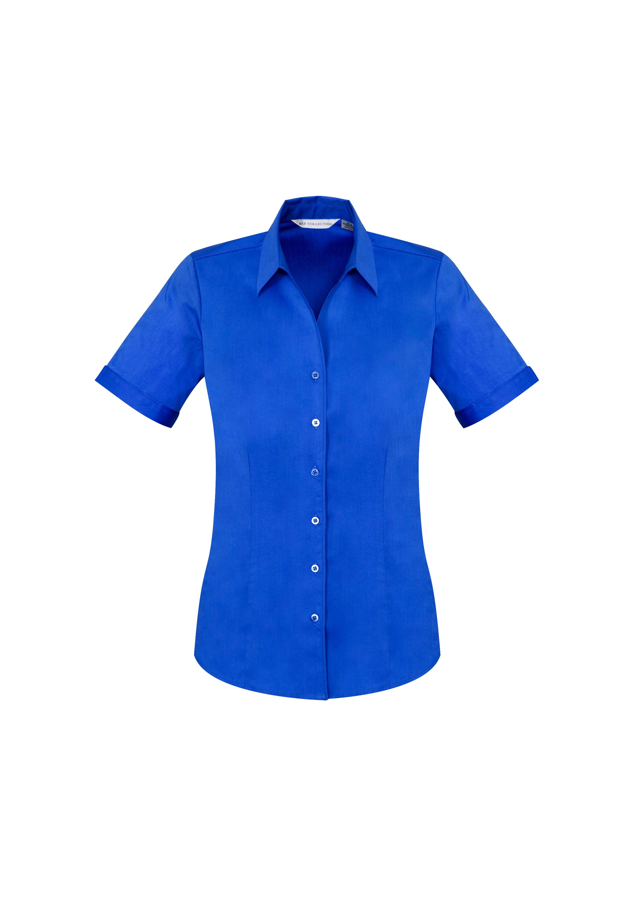 Biz Collection S770LS Monaco Womens Short Sleeve Shirt in Electric Blue