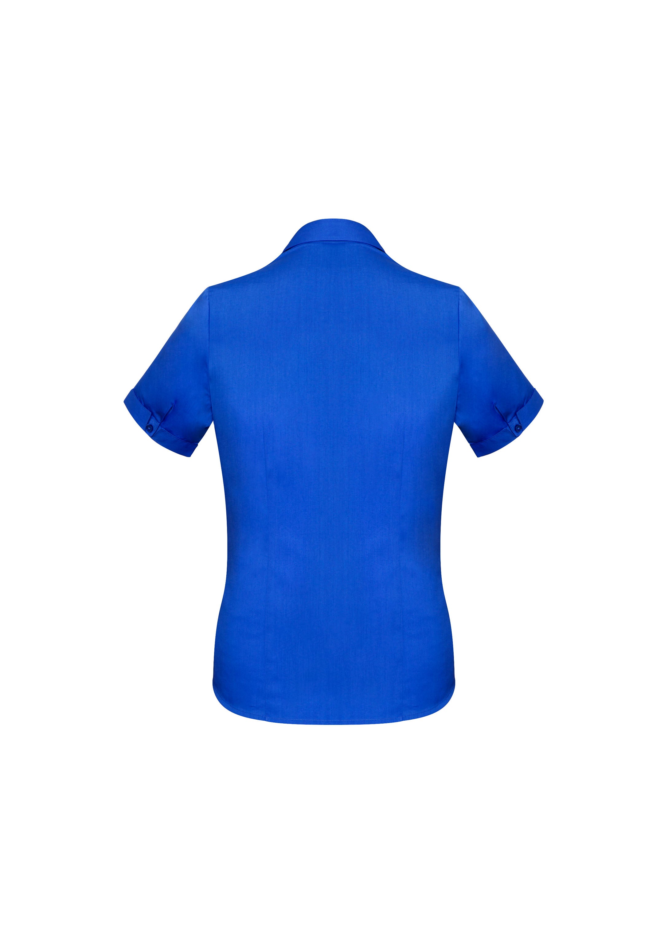 Biz Collection S770LS Monaco Womens Short Sleeve Shirt in Electric Blue - back view
