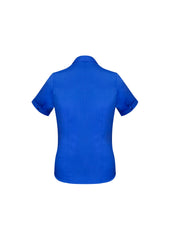 Biz Collection S770LS Monaco Womens Short Sleeve Shirt in Electric Blue - back view