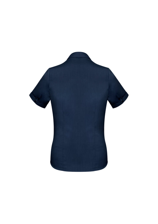 Biz Collection S770LS Monaco Womens Short Sleeve Shirt in Ink - back view