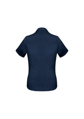 Biz Collection S770LS Monaco Womens Short Sleeve Shirt in Ink - back view