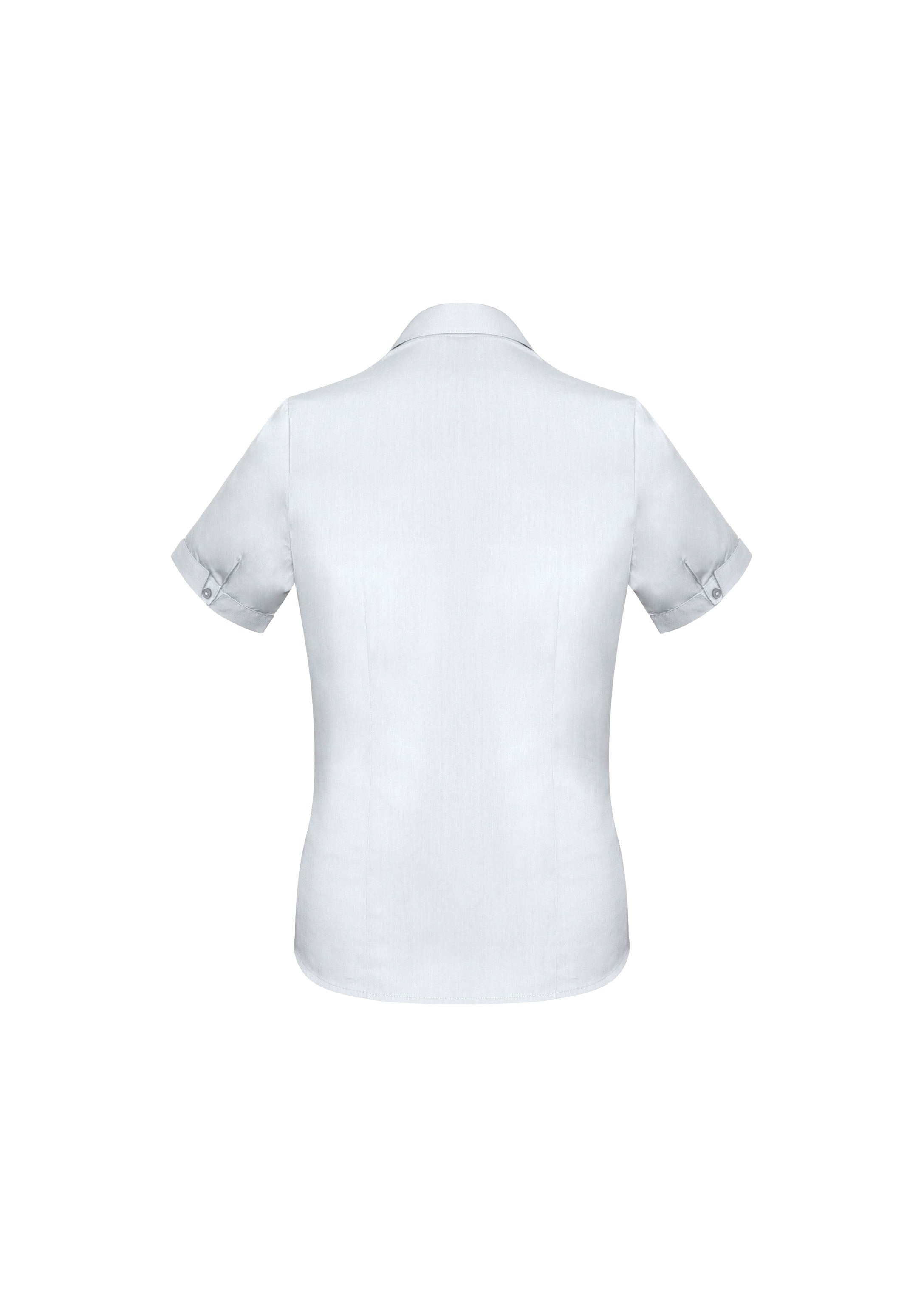 Biz Collection S770LS Monaco Womens Short Sleeve Shirt in White - back view