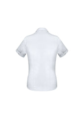 Biz Collection S770LS Monaco Womens Short Sleeve Shirt in White - back view