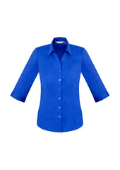 Biz Collection S770LT Monaco Womens 3/4 Sleeve Shirt in Electric Blue