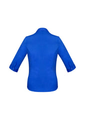 Biz Collection S770LT Monaco Womens 3/4 Sleeve Shirt in Electric Blue - back view