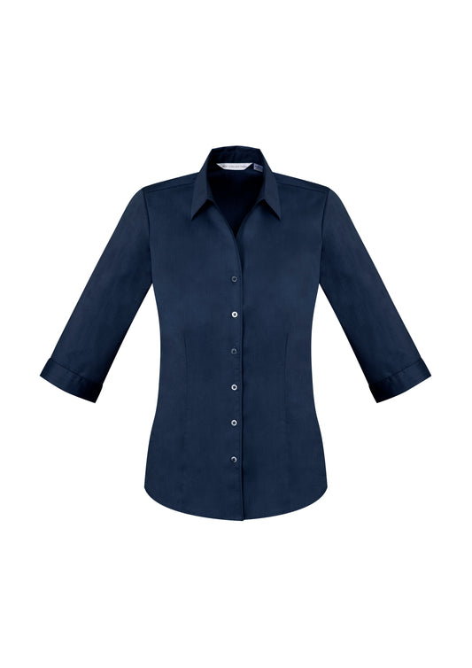 Biz Collection S770LT Monaco Womens 3/4 Sleeve Shirt in Ink