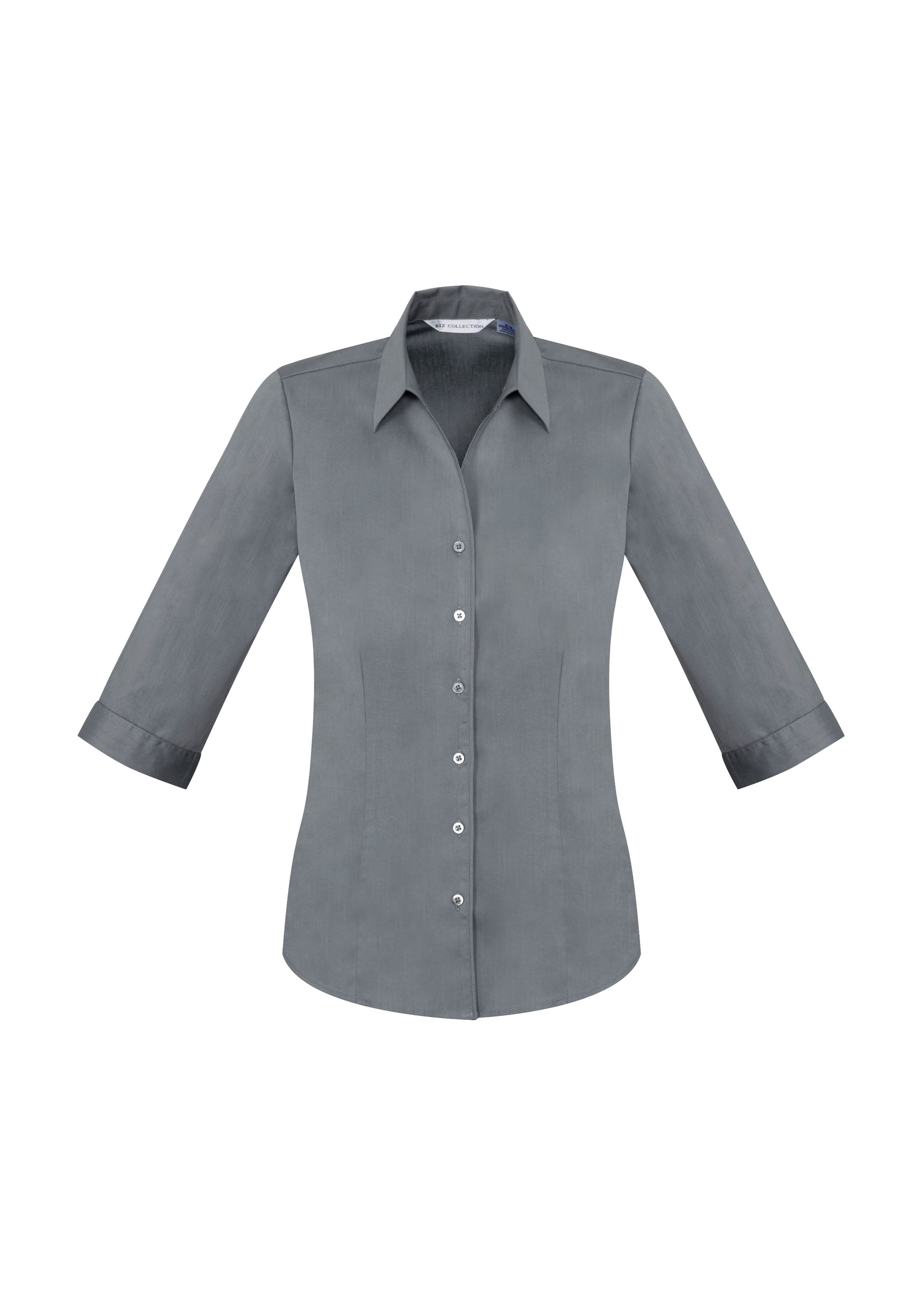 Biz Collection S770LT Monaco Womens 3/4 Sleeve Shirt in Platinum