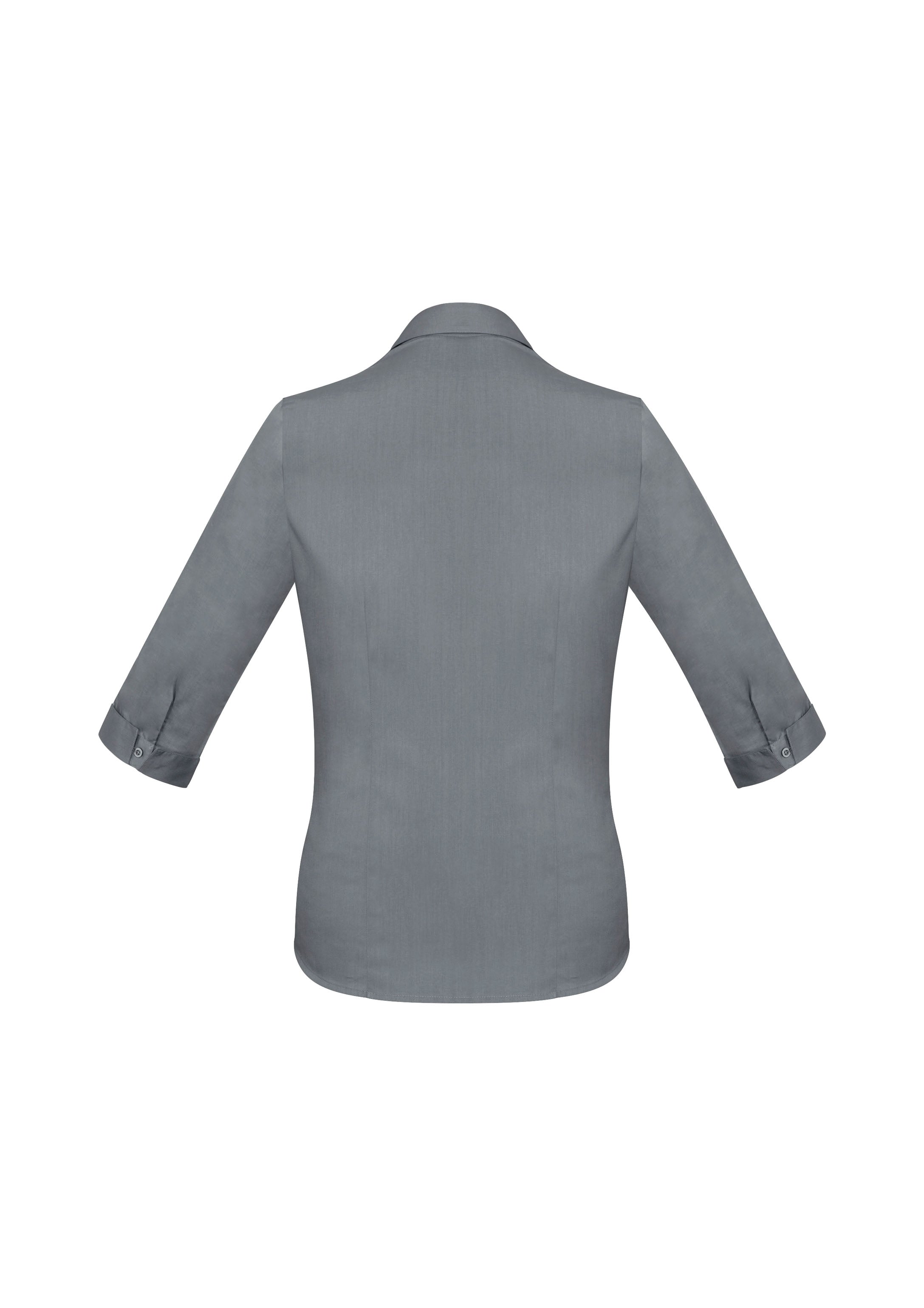 Biz Collection S770LT Monaco Womens 3/4 Sleeve Shirt in Platinum - back view