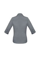 Biz Collection S770LT Monaco Womens 3/4 Sleeve Shirt in Platinum - back view